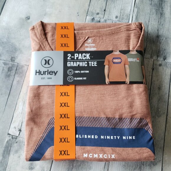 NWT - Hurley Men's Graphic Tee, 2-pack – Size XXL - Picture 4 of 4